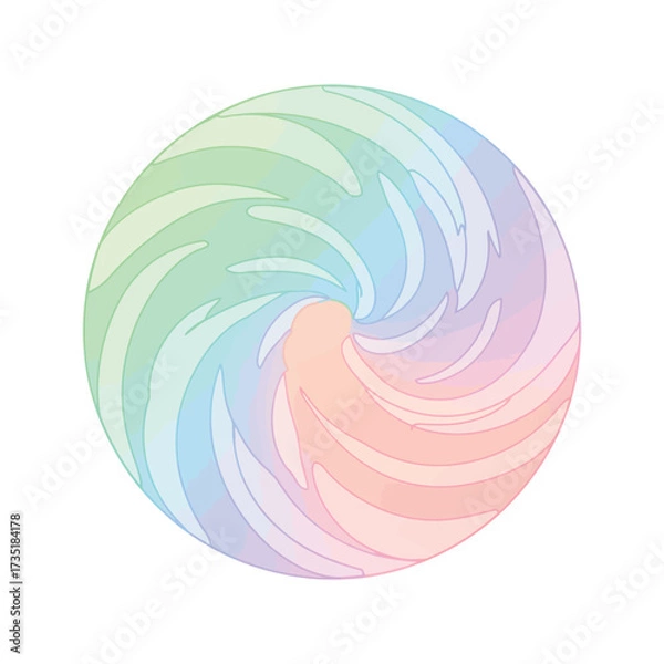 Fototapeta This abstract blue vector background features a swirling wave design perfect for digital illustration and wallpaper art