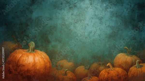 Obraz halloween pumpkin and pumpkins background
