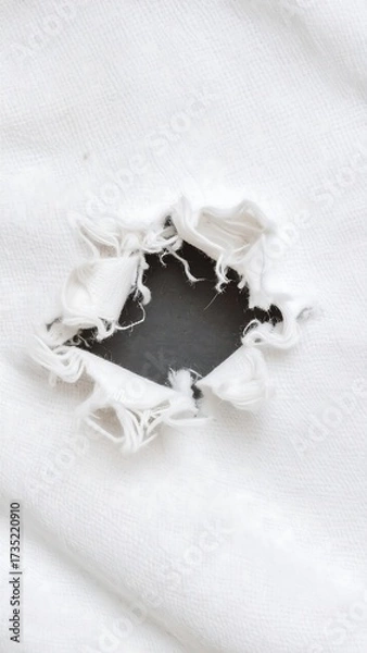 Obraz Ripped white fabric
