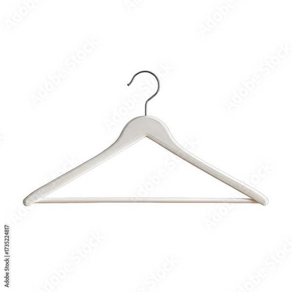 Obraz White hanger with silver hook on a black backdrop