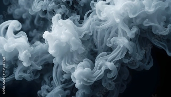 Fototapeta Abstract Smoke on Black Background for Mysterious, Elegant, and Atmospheric Design or Creative Visual Projects