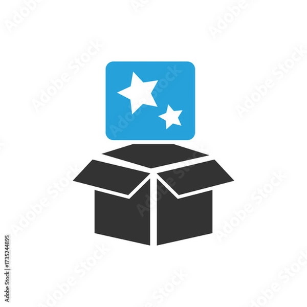 Fototapeta open box with a bow