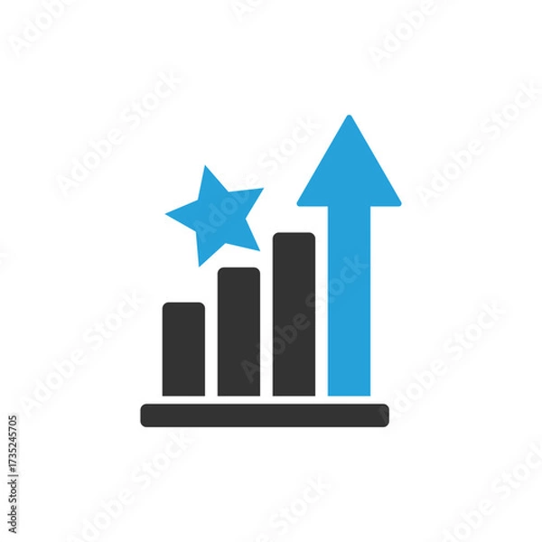 Fototapeta business graph icon