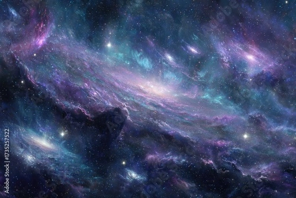 Obraz Colorful Deep Space Nebula Display
