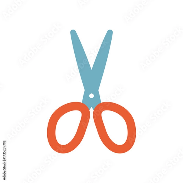 Obraz はさみ　シンプルなイラスト素材