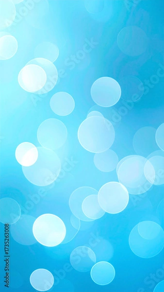 Fototapeta キラキラ 水色 玉ボケ 背景素材画像