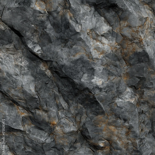 Fototapeta Dark Gray Rock Texture Seamless Pattern