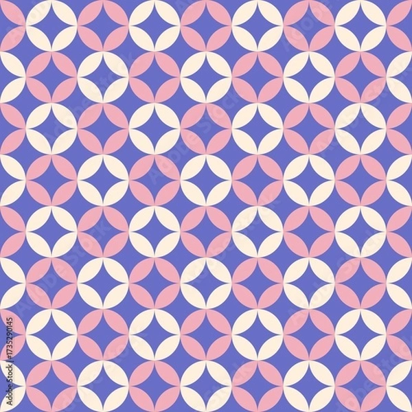 Obraz Purple and lavender geometric circular abstract pattern