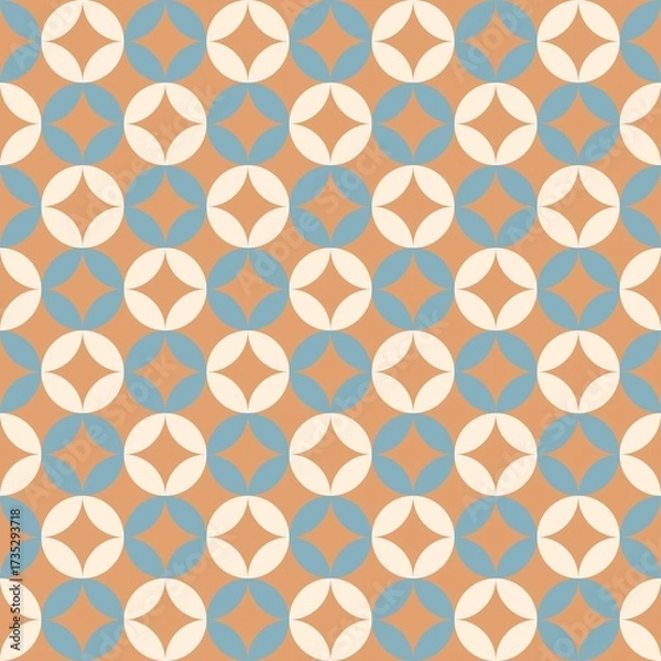 Obraz Peach and orange geometric abstract circular pattern