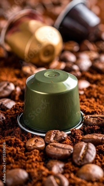 Obraz Coffee pods and coffee beans