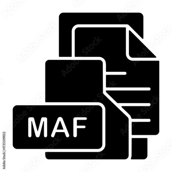 Fototapeta MAF File Format Folder Icon