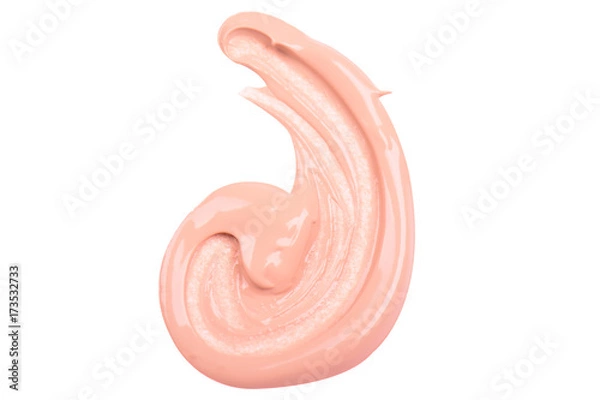 Obraz Liquid makeup foundations smear drop on white background.