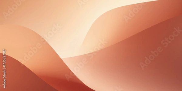 Fototapeta Peach Fuzz Gradient with Soft Glow and Warm Light A trendy and modern abstract background featuring a smooth gradient in
