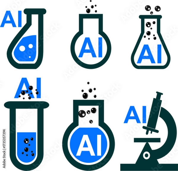 Obraz AI Technology Artificial Intelligence Research Laboratory Logo Vector Design