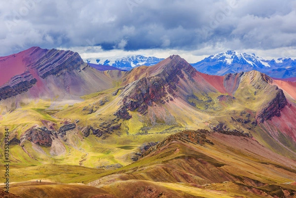 Obraz Vinicunca, Cusco Region, Peru. Montana de Siete Colores, or Rainbow Mountain.