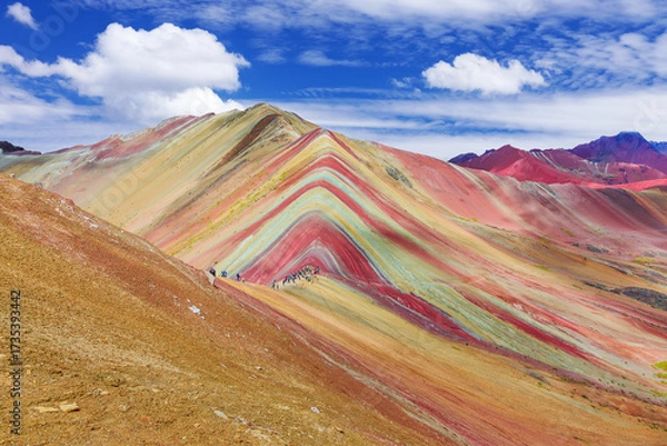 Obraz Vinicunca, Cusco Region, Peru. Montana de Siete Colores, or Rainbow Mountain.