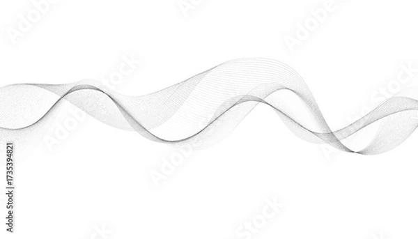 Fototapeta Abstract Black Wave Line Mesh Background