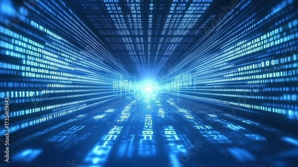 Obraz Digital Data Stream Tunnel