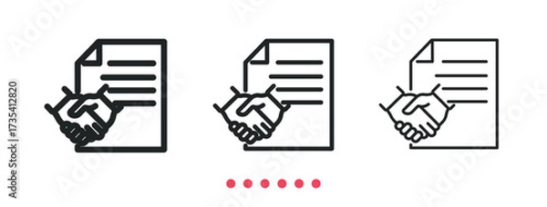 Fototapeta Contract icon. Thin line icon vector