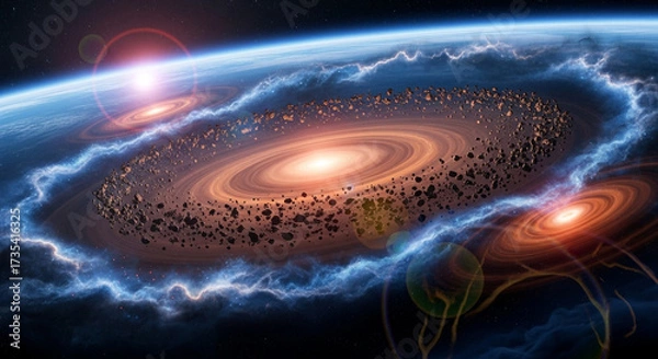 Fototapeta Forming Planetary Systems with Protoplanetary Disks and Asteroids