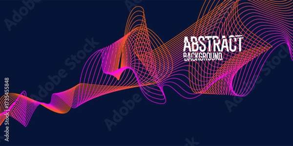 Obraz A design element. Vector graphics. Abstract illustration for the presentation and placement of various text information. A simple, elegant background with wavy lines.