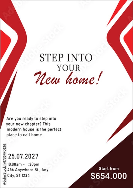 Obraz Minimal Poster Brochure Flyer design Layout background vector template A4