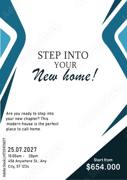 Obraz Minimal Poster Brochure Flyer design Layout background vector template A4