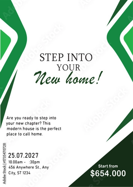 Obraz Minimal Poster Brochure Flyer design Layout background vector template A4