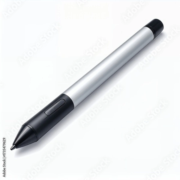 Fototapeta Isolated stylus pen showcasing technological precision on a clean white background