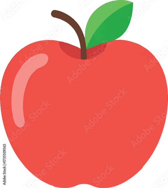 Fototapeta red apple vector illustration
