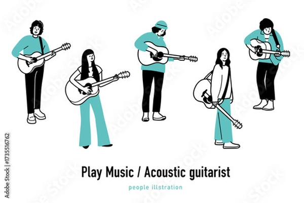 Obraz Acoustic guitar player.