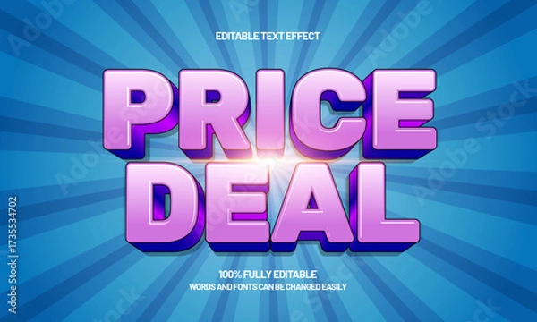 Fototapeta price deal editable text effect