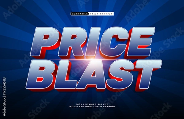Fototapeta price blast editable text effect