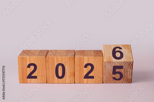 Fototapeta Numbers 2025-2026, beginning of New Year