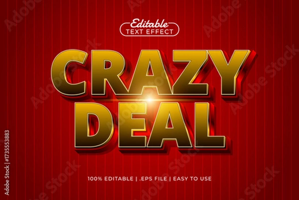Obraz crazy deal editable text effect
