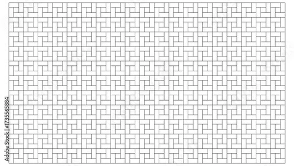 Fototapeta white sheet of paper, brick pattern for floor