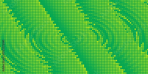 Fototapeta Digital technology speed connect yellow green background, cyber nano information, abstract communication, innovation future tech data, internet network connection, Ai big data, line dot illustration