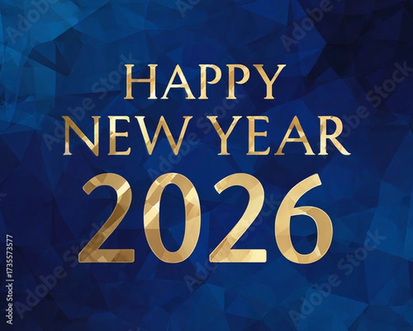 Fototapeta Minimalist Happy New Year 2026 with Construction Elements