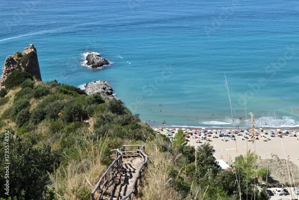 Obraz Marina di Ascea - Panorama alla fine del Sentiero degli Innamorati