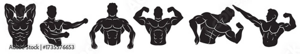 Obraz flexing vector icons vector illustration