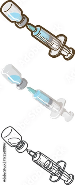 Obraz 注射器とワクチン