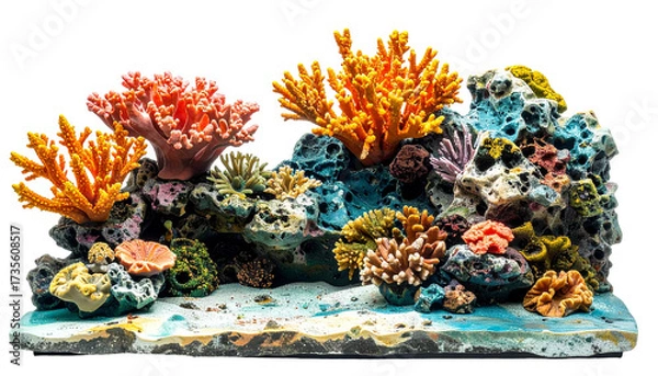Obraz Vivid coral reef on sandy seabed