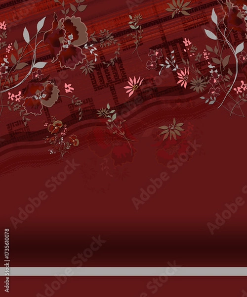 Obraz front back sleeve digital print pattern