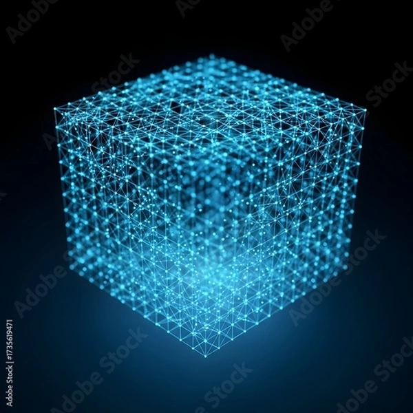 Obraz Blue Particle Tunnel