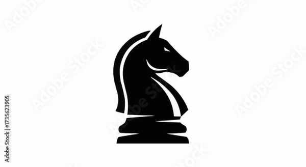 Obraz black chess knight