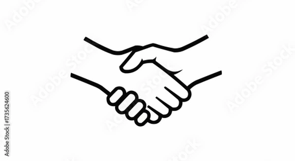 Obraz hand shake vector illustration