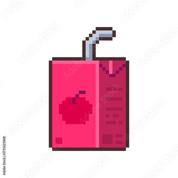 Obraz Pixel art Juice Box game asset design