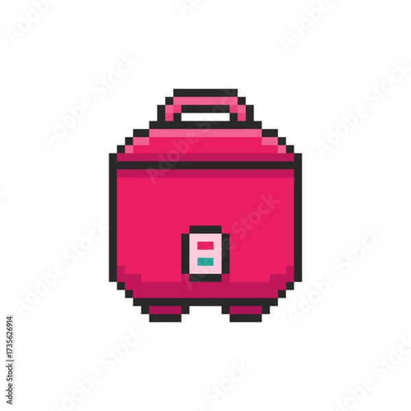 Obraz Pixel art Rice Cooker game asset design