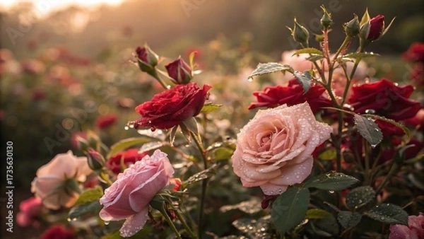 Fototapeta Garden rose standard