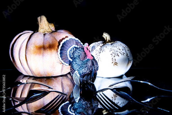 Obraz Thanksgiving the in the dark with lonexposure